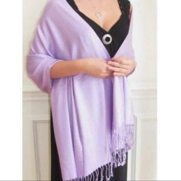 Purple pashmina  - Picture 1 of 2